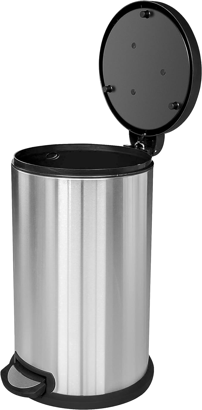 30L Pedal Bin-SS W/ Plastic Cover