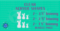 Acrylic Shapes - 6pc Bunny