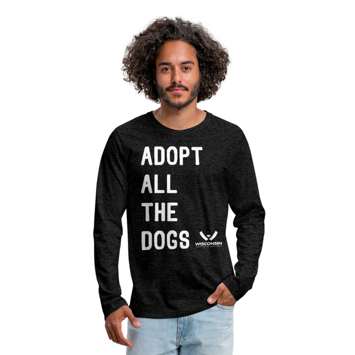 Adoption All the Dogs Classic Premium Long Sleeve T-Shirt - charcoal grey