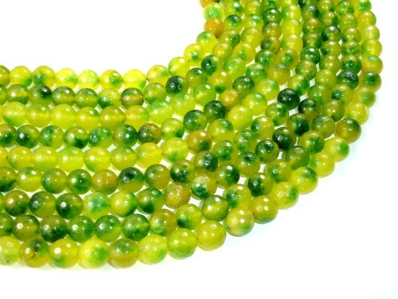 Agate Beads, 10mm Faceted Round Beads-BeadBasic