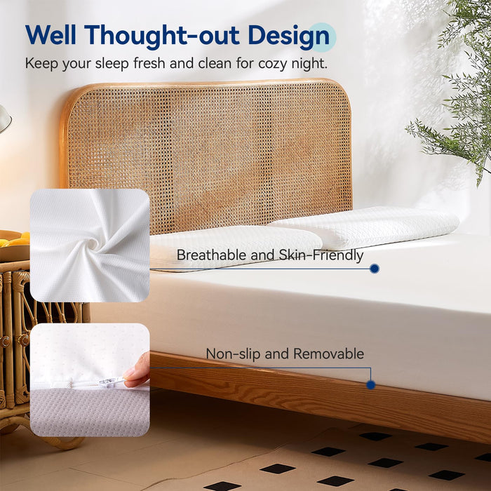 Amazon Basics Memory Foam Mattress, Medium Firm, 8 Inch, Twin, White/Grey