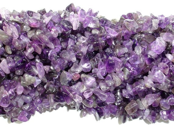 Amethyst Chips, Approx. 4 - 9mm, 31 Inch
