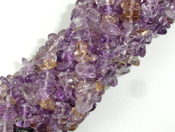 Ametrine, Approx 4mm-10mm Pebble Chips Beads, 16 Inch-BeadBasic