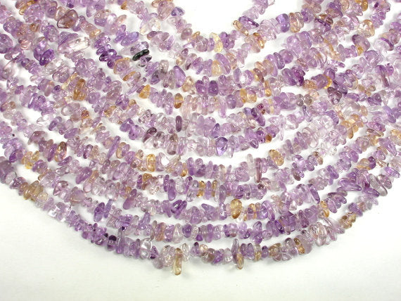 Ametrine, Approx 4mm-10mm Pebble Chips Beads, 16 Inch-BeadBasic