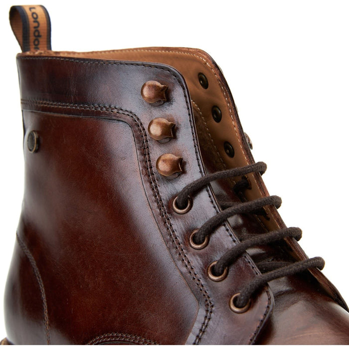 Base London Plymouth Leather Men's Brown Ankle Boots