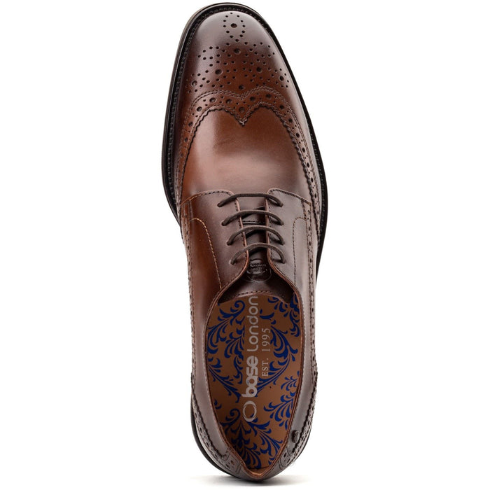 Base London Pocket Leather Men's Brown Brogues Shoes