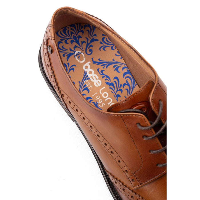 Base London Pocket Leather Men's Tan Brogues Shoes