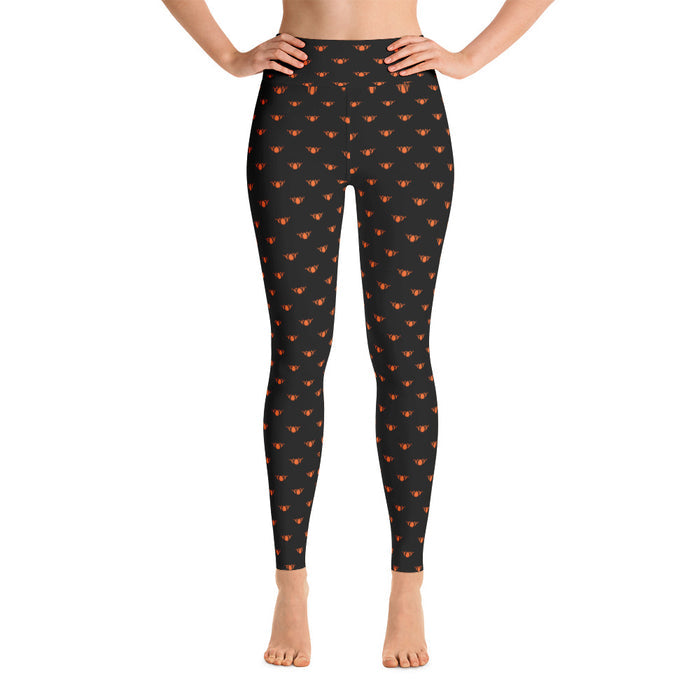 Black + Orange Team Leggings