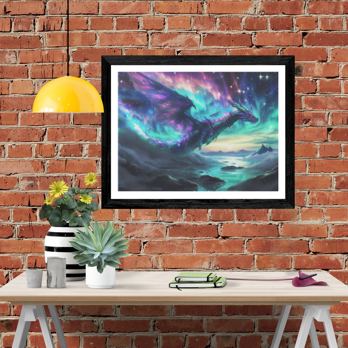 Celestial Dragon in the Aurora Sky