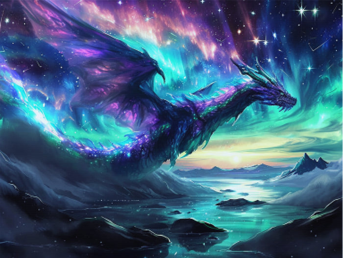Celestial Dragon in the Aurora Sky