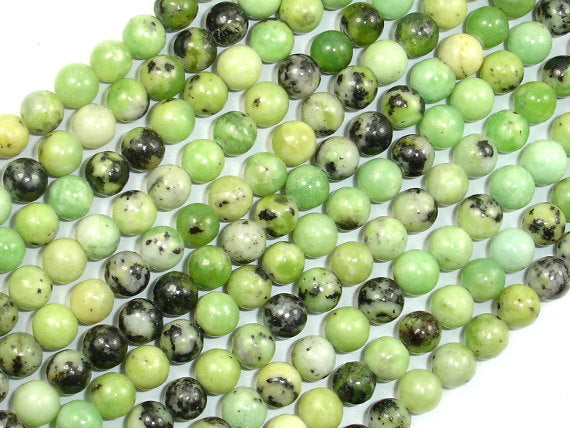 Chrysoprase Beads, 6mm Round Beads-BeadBasic