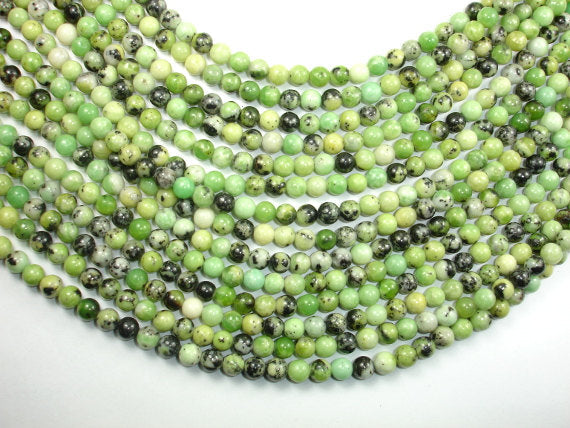 Chrysoprase Beads, 6mm Round Beads-BeadBasic