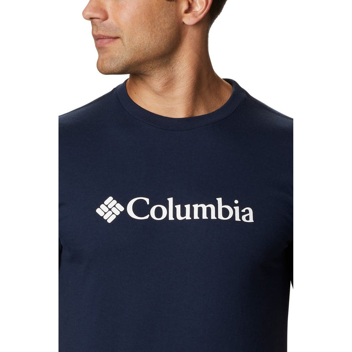 Columbia CSC Basic Logo Short Sleeve Cotton Men's Blue Short Sleeve T-Shirts