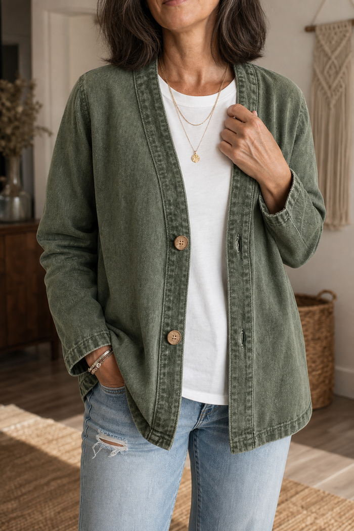 Corriveau – Washed Denim-Look Jacket