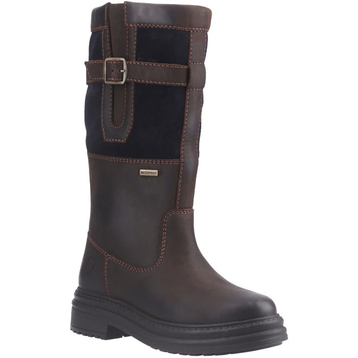 Cotswold Broadwell Leather Women's Brown/Navy Boots