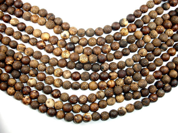 Crackle Tibetan Agate, 10mm Round Beads-BeadBasic
