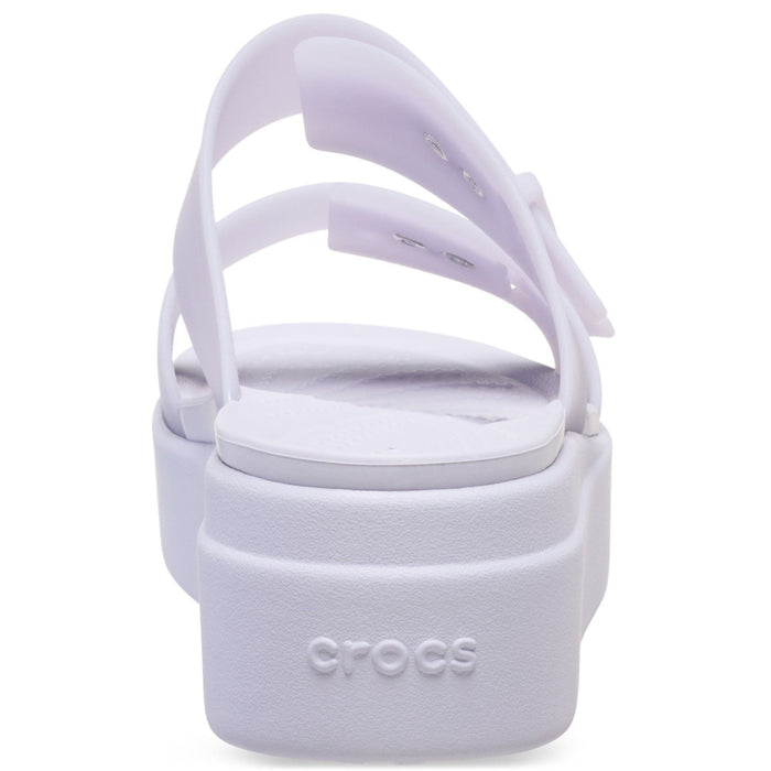 Crocs Brooklyn Buckle Low Wedge Women's Purple Moon Sandals