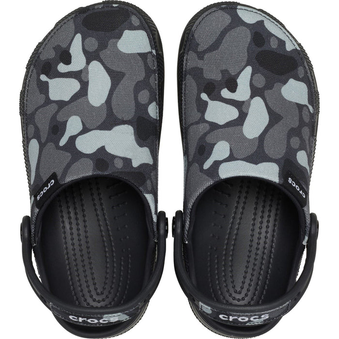 Crocs Classic Crafted Camo Textile Blend Men's Black Clogs