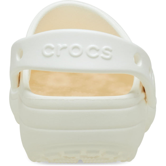 Crocs Classic Floral Cut Out Synthetic Women's Chalk Clogs