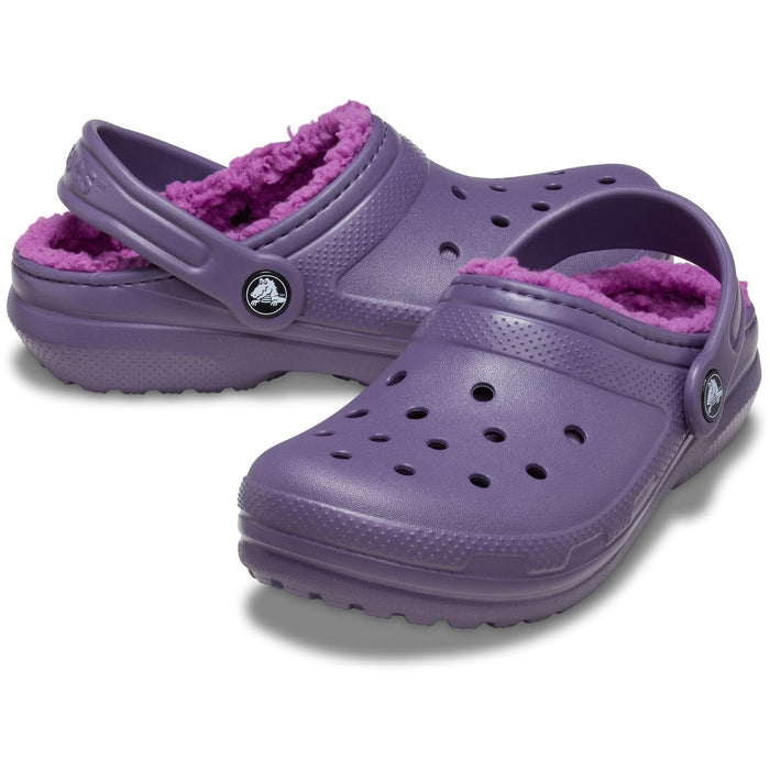 Crocs Classic Lined Thermoplastic Kids Nightshade Clogs
