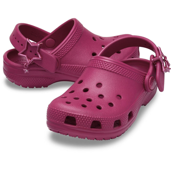 Crocs Classic Star Buckle EVA Girl's Royal Pink Clogs