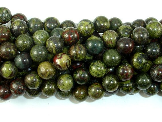 Dragon Blood Jasper, 8mm, Round Beads-BeadBasic