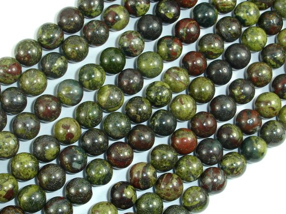 Dragon Blood Jasper, 8mm, Round Beads-BeadBasic