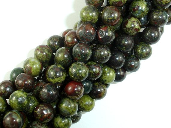 Dragon Blood Jasper, 8mm, Round Beads-BeadBasic