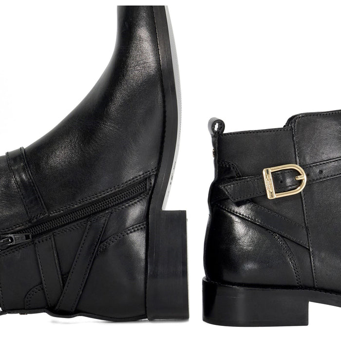 Dune Pemma Leather Women's Black Boots