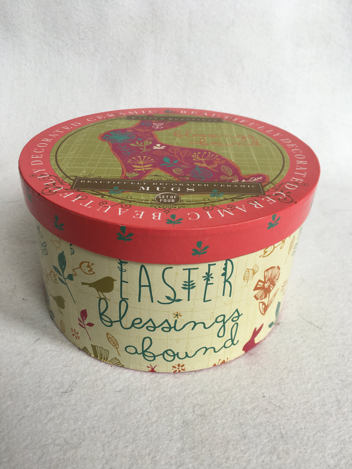Easter Blessings Abound 4 piece Ceramic Mug Set