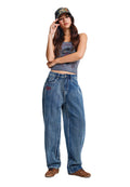 Ed Hardy Crawling Dragon Washed Women's Mid Blue Jeans