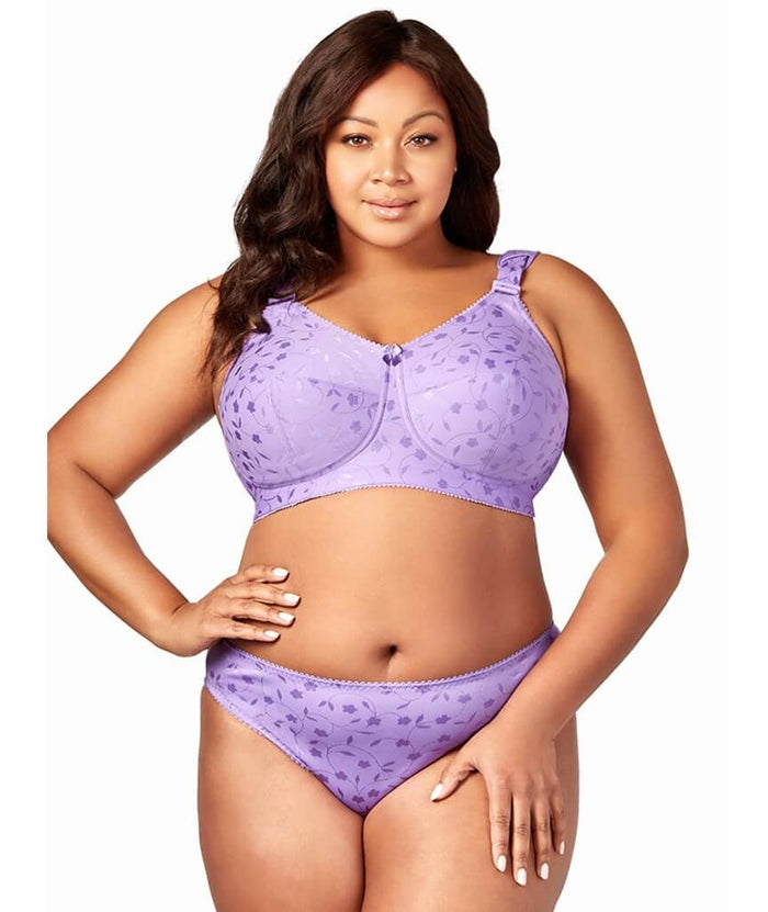 Elila Jacquard Wire-Free Bra - Lilac