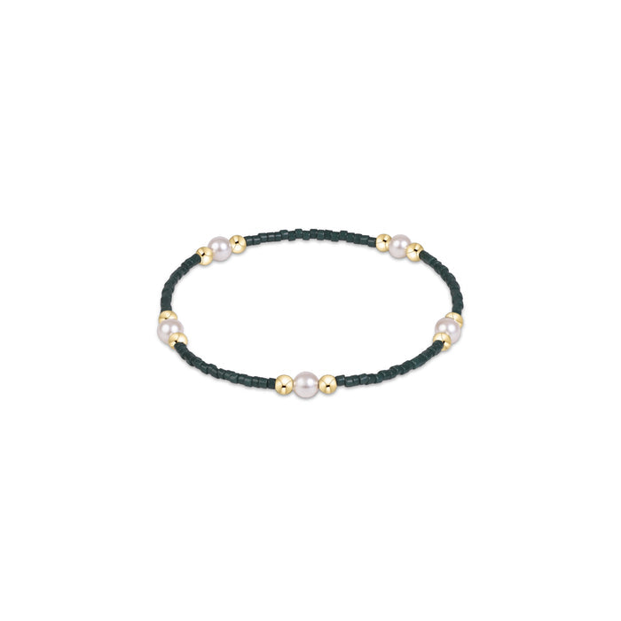 enewton Gameday Hope Purpose Pearl Bracelet -Dark Green