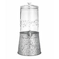Fiddle & Fern Embossed Galvanized Beverage Dispenser
