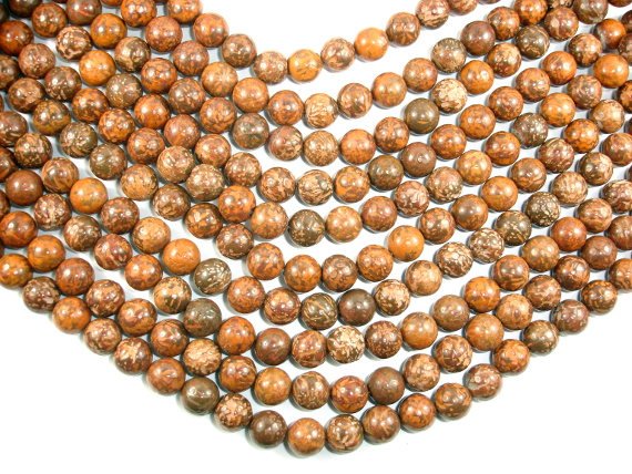 Firework Jasper, 10mm, Round Beads-BeadBasic