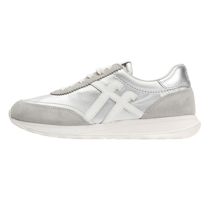 FitFlop Retro-Q FF Nylon Women's Silver/Urban White Trainers