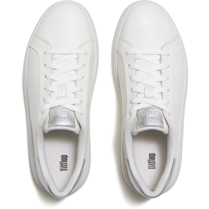 Fitflop RTG Lace Up Leather Women's Urban White/Silver Trainers