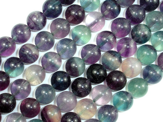 Fluorite Beads, 10mm Round Beads-BeadBasic