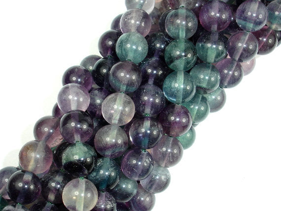 Fluorite Beads, 10mm Round Beads-BeadBasic