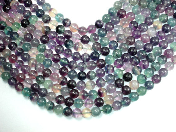 Fluorite Beads, 10mm Round Beads-BeadBasic