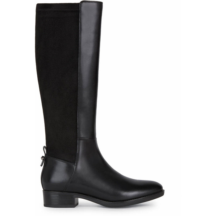 Geox D Felicity Leather Women's Black Boots