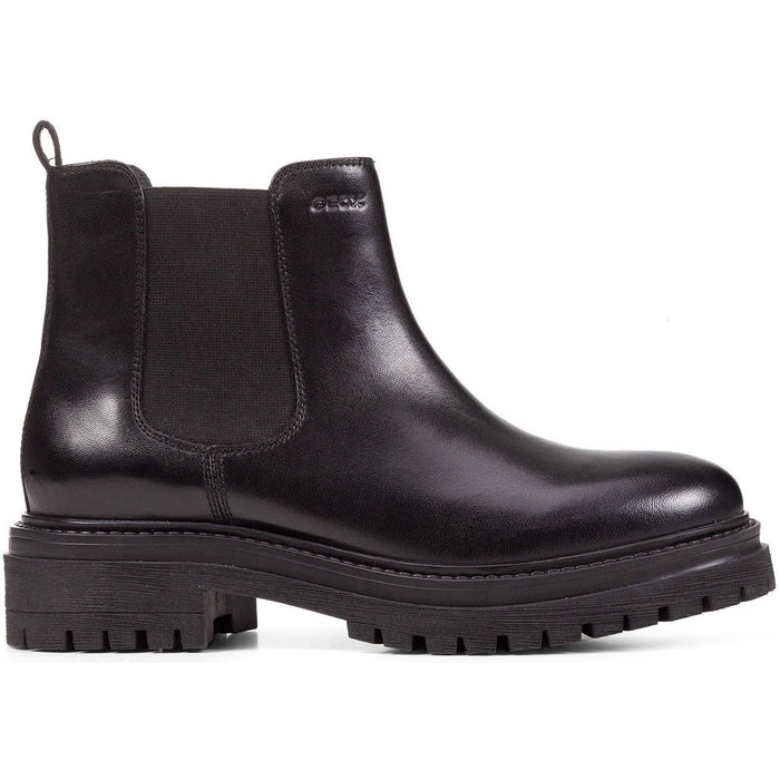 Geox D Iridea B Leather Women's Black Boots