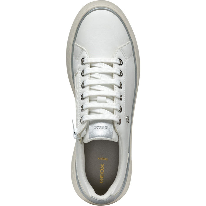 Geox D SUNNETTY Synthetic Women's White/Silver Trainers