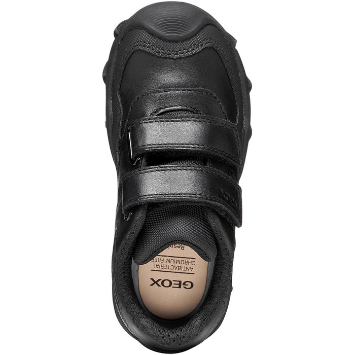 Geox J Buller Leather Black Trainers