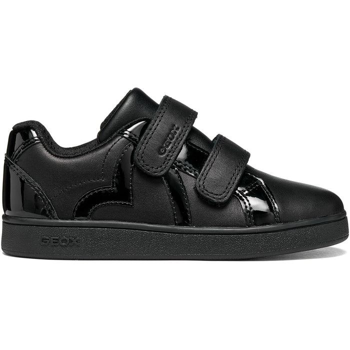 Geox J Eclyper Leather Black Trainers