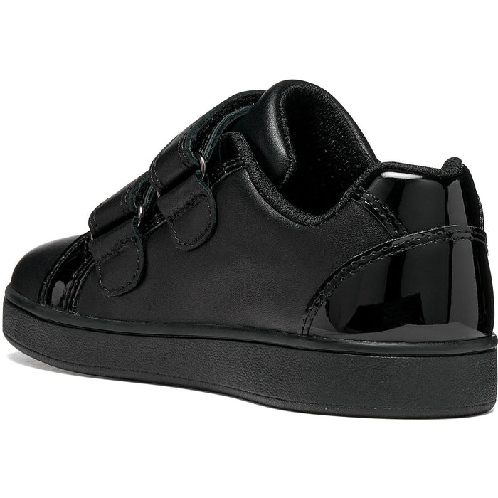 Geox J Eclyper Leather Black Trainers