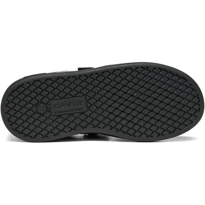 Geox J Eclyper Leather Black Trainers