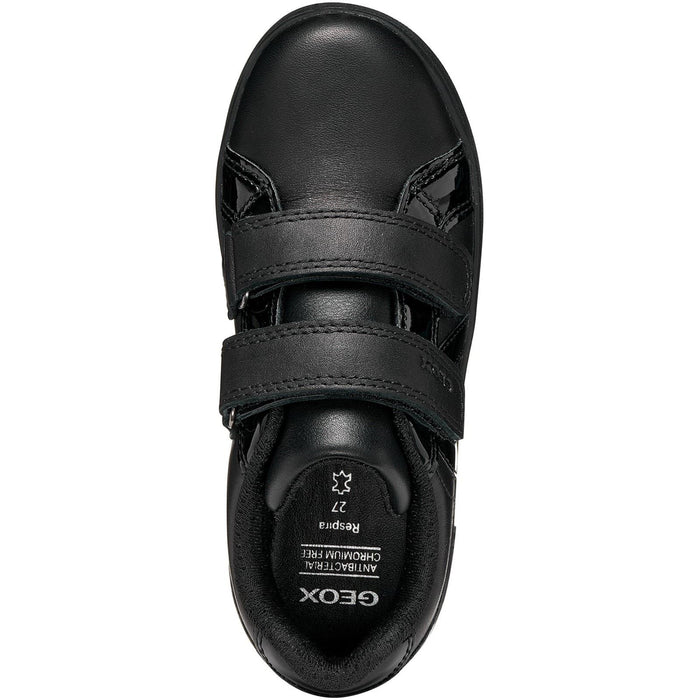 Geox J Eclyper Leather Black Trainers