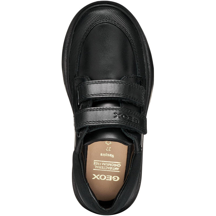 Geox J Riddock Leather Black Shoes