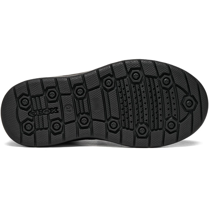 Geox J Riddock Leather Youth Black Shoes